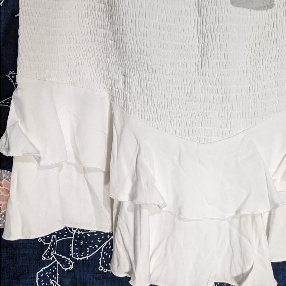 Chaser White Ruffled Mini Skirt - Picture 5 of 9